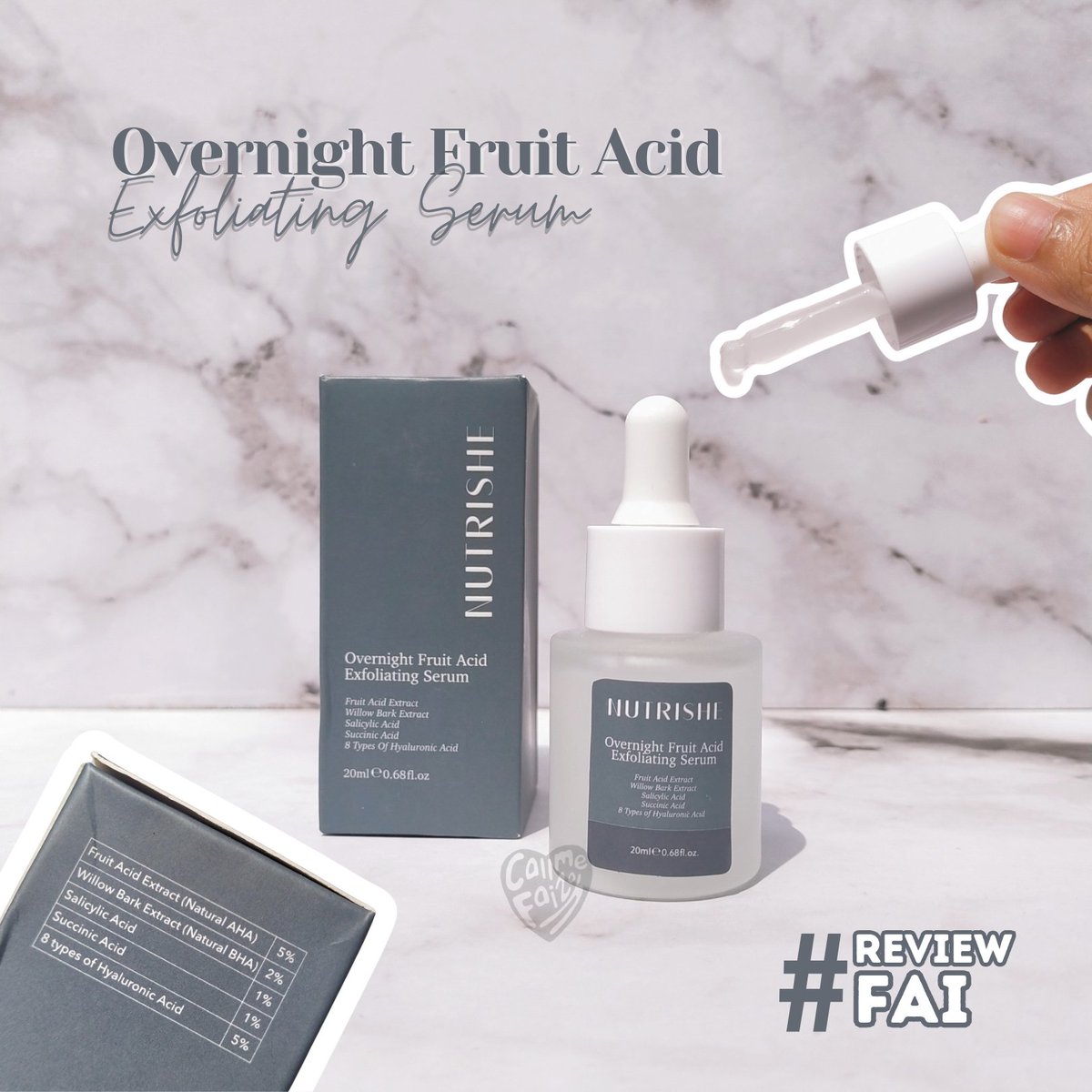 faifayla's tweet photo. Serum 2in1 yg Wajib Kalian Coba!
Kenapa? Karna serum ini bisa mengeksfoliasi sekaligus menghidrasi kulit😍
Jadi, aku tu lg ngomongin ini gais "Overnight Fruit Acid Exfoliating Serum" dari @nutrisheid ✨ #exfoliatingserum #reviewfai #rekomendasiserum #skincareroutine #eksfoliasi https://t.co/wraJIrHXoO