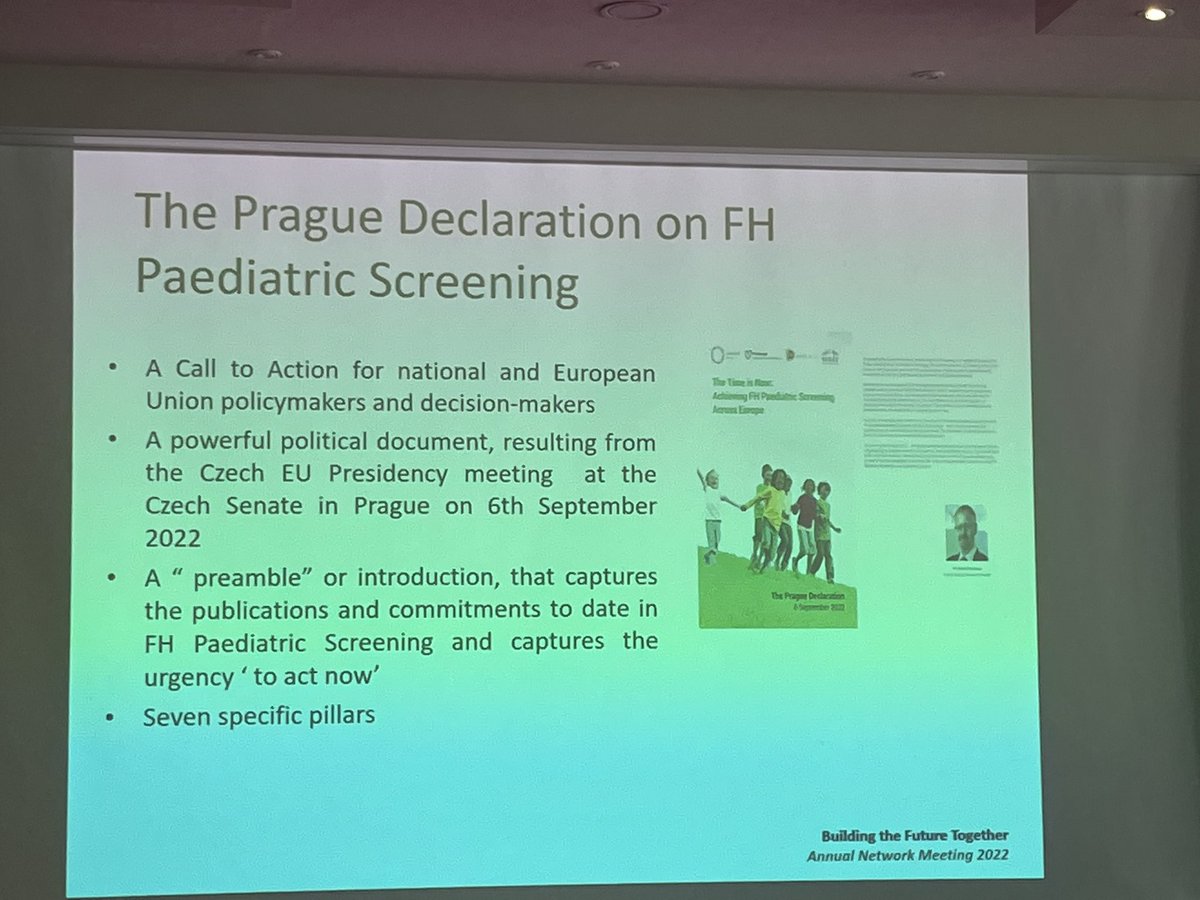 fhpatienteurope's tweet photo. We are thrilled to see the #PragueDeclaration taking the center stage in the #EASCongress2023 FH paediatric symposium as an outcome of the patients’ community driven #publichealth #advocacy and multidisciplinary collaboration to make #FHchildscreening a reality. 

#FindFH #KnowFH https://t.co/iSUfXnFPv2