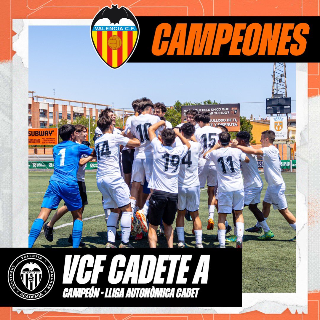 🏆 El #VCFCadete 🅰️ 𝗖𝗔𝗠𝗣𝗘𝗢́𝗡 de liga

✅ 𝗖𝗔𝗠𝗣𝗘𝗢́𝗡 de 𝗟𝗹𝗶𝗴𝗮 𝗔𝘂𝘁𝗼𝗻𝗼̀𝗺𝗶𝗰𝗮 𝗖𝗮𝗱𝗲𝘁

Enhorabuena, 𝗙𝗔𝗠𝗜𝗟𝗜𝗔‼️

🔗 bit.ly/3pLqJpM

Seguimos sumando 🏆🏆🏆🏆 

#ADNVCF 🦇