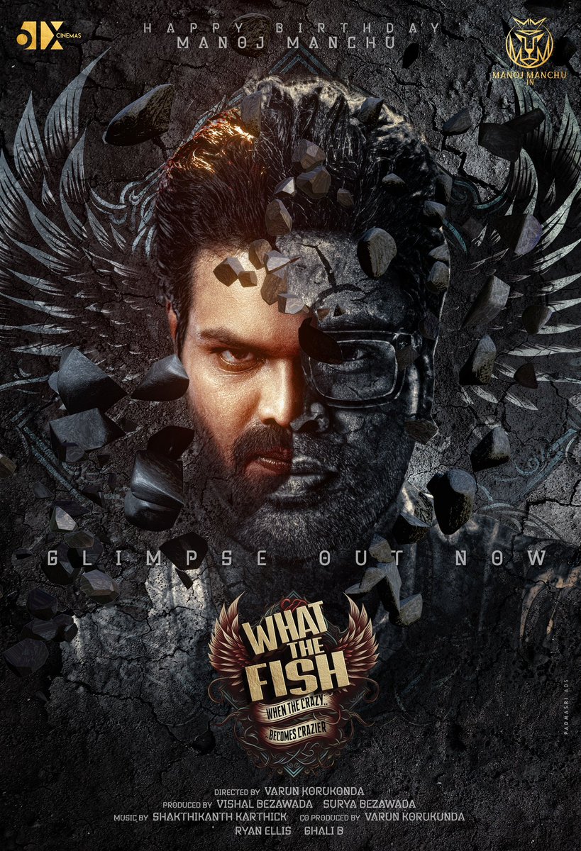 #WhatTheFish  
The crazy one is back with another mad project! 🤩 
Wishing Rocking Star @HeroManoj1 anna a very happy birthday 🥳 and super excited to see this new version of him after a looooong gap! 💥

▶️ youtu.be/Dp6-U9Q_qZw

@afilmbyv 🎥

#HBDManojManchu

@6ixCinemas