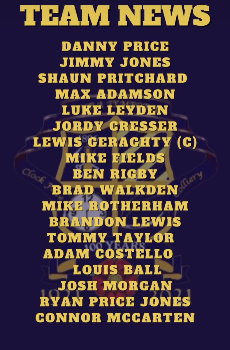 ClockFaceMiners's tweet photo. Here’s the team news ahead of todays game against @OultonRaiders. Connor McCarten could potentially make his first team debut today as he comes in to the squad at 18th man. https://t.co/7xNzLq0pKL