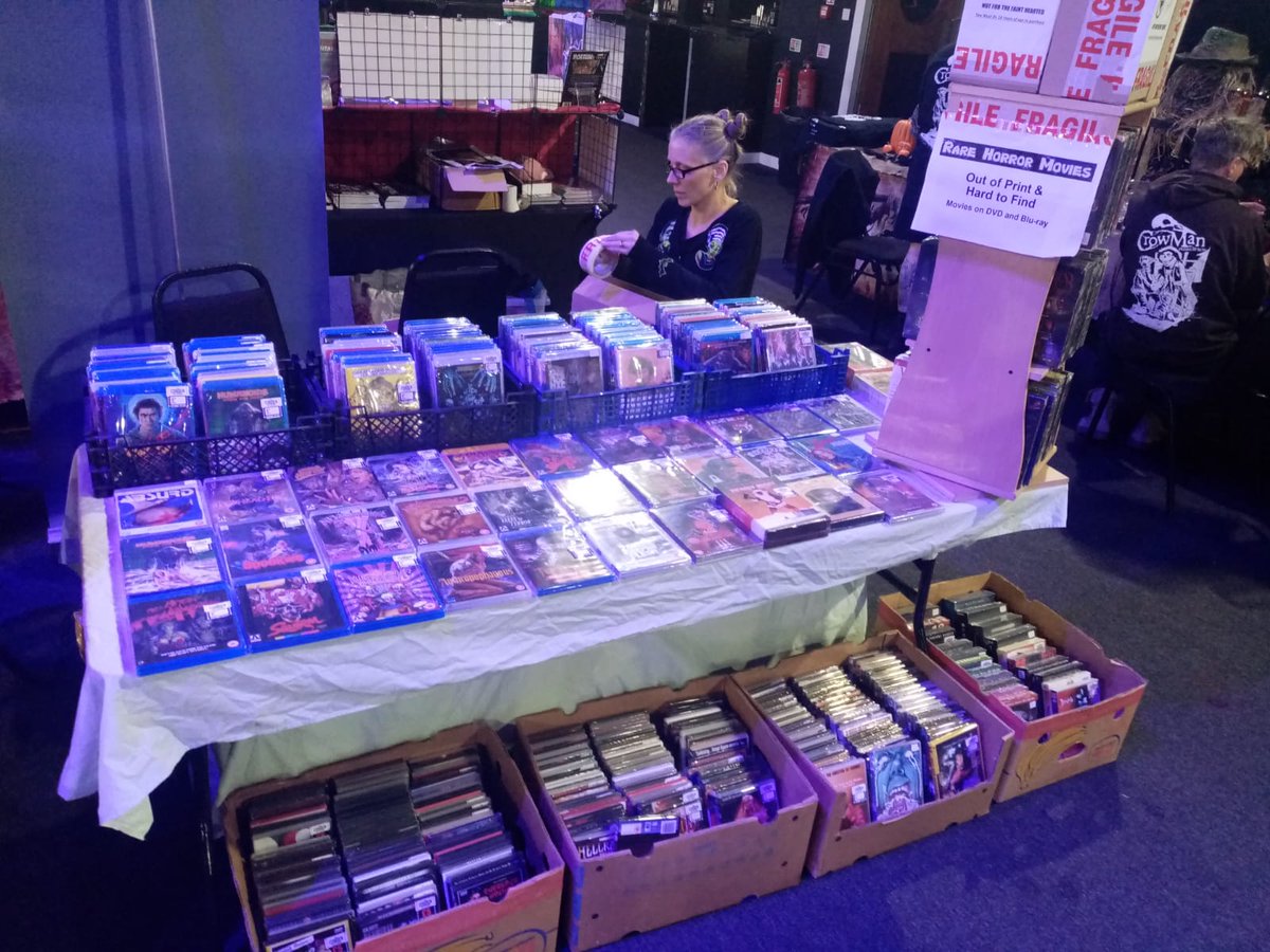 TheMovieStore22's tweet photo. We're heeeeeere 
@Horrorconuk 2023 

#physicalmedia #dvdcollector #bluraycollector #horrorcollector #horrorfan https://t.co/PKh620Ey1Q