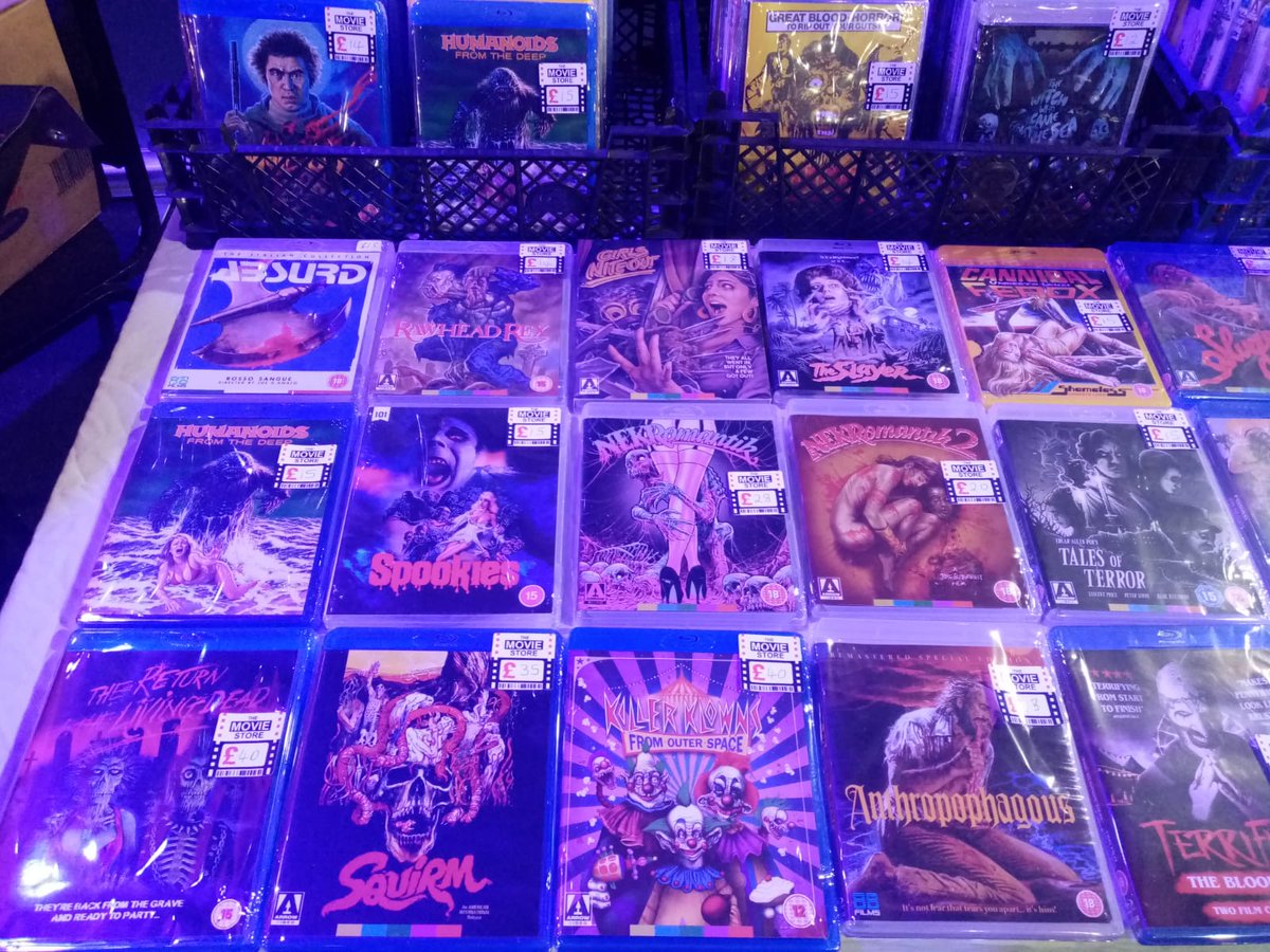 TheMovieStore22's tweet photo. We're heeeeeere 
@Horrorconuk 2023 

#physicalmedia #dvdcollector #bluraycollector #horrorcollector #horrorfan https://t.co/PKh620Ey1Q