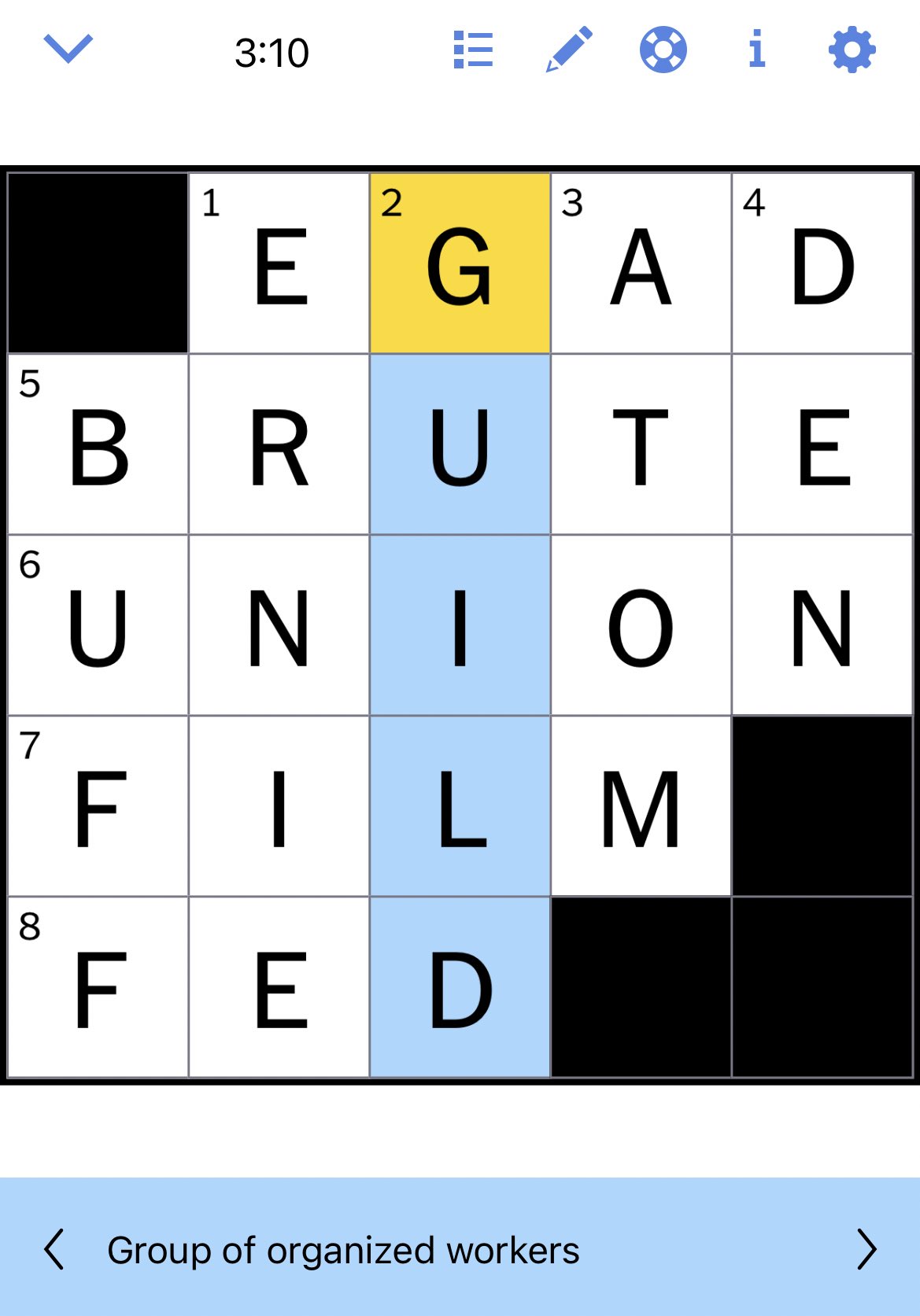 Ny times sale mini crossword puzzle