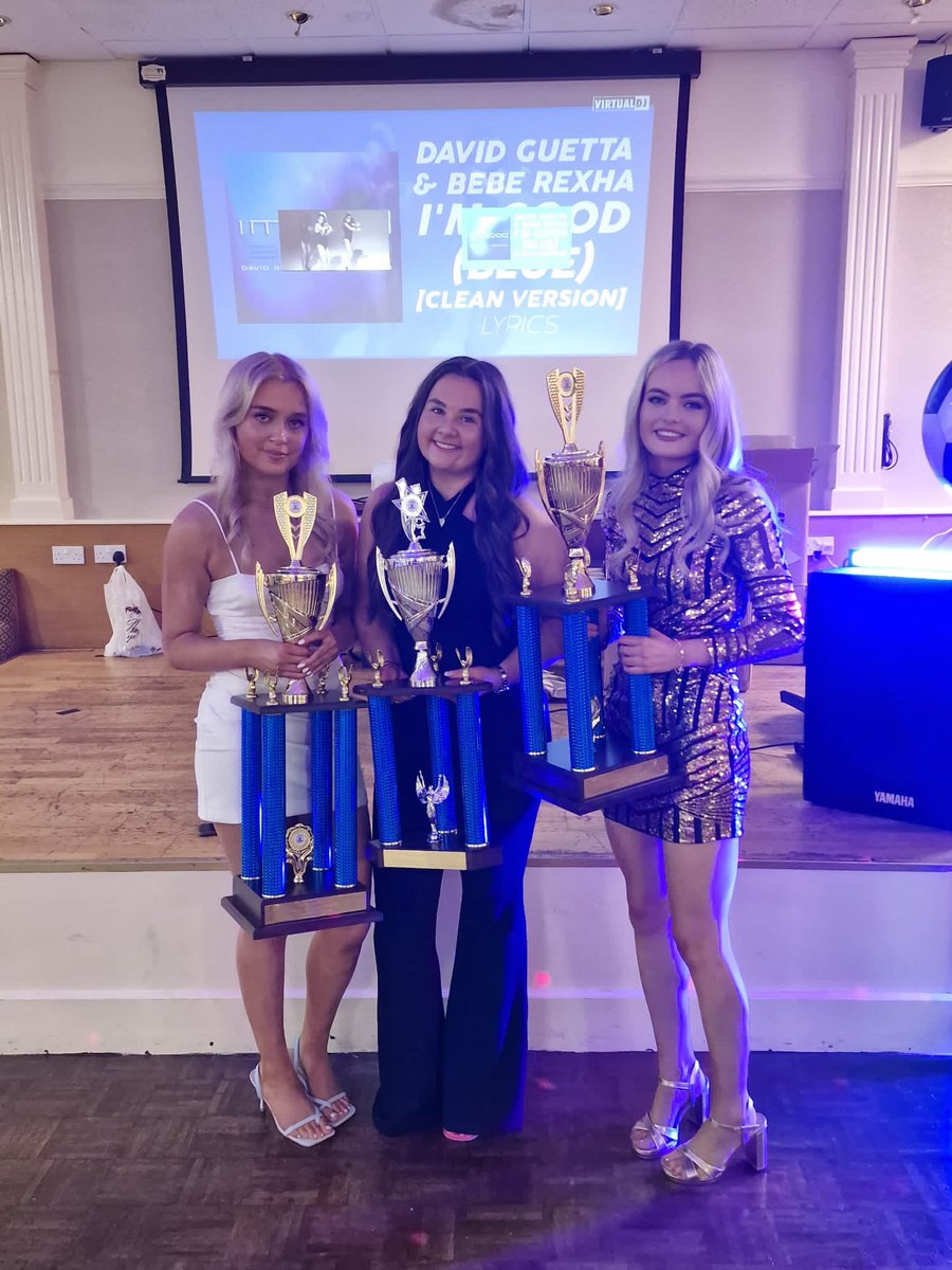 Huge well done to these 3 girls on there awards last night 🏆🏆🏆
Player of The Year Charlize McFadyen
Players Player of The Year Sophie Cummings 
Parents Player of The Year Erin Sludden