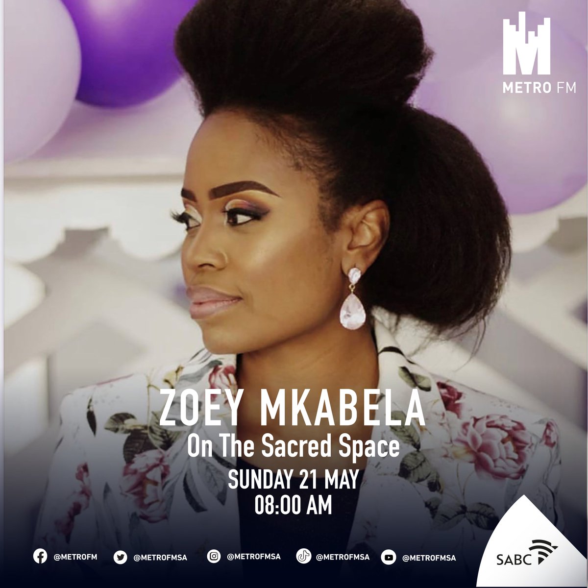 METROFMSA's tweet photo. [TOMORROW] A true testimony of a woman who came out of the dark to find her lite. We are joined by Zoey Mkabela, owner of @volumicious hair joins @lifewiththami 

#GracefullyBroken 
#theSacredSpace https://t.co/0lll8Hz52U