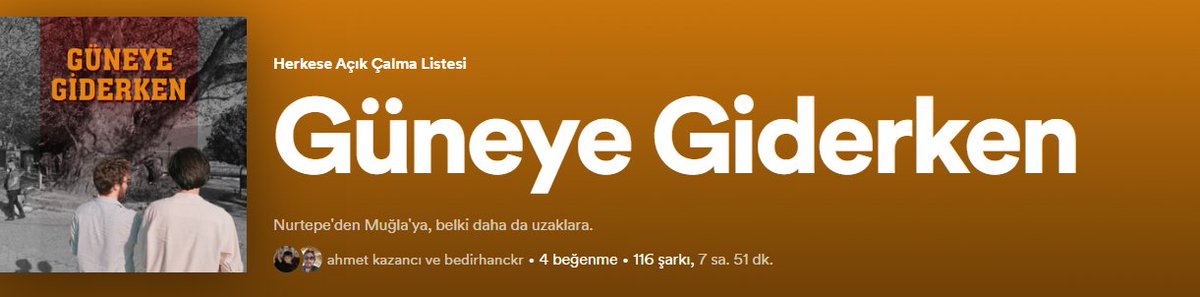 eeyy Spotify playlistimizi çalmışsınnn seni  uyarıyorummm