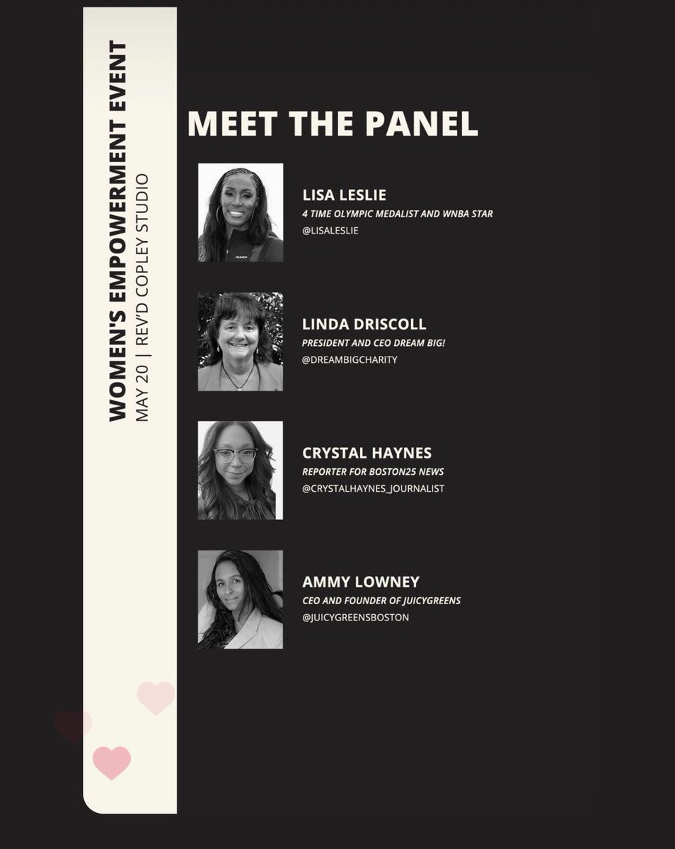 #Today! Excited for the Women’s Empowerment Ride and Panel to benefit <a href="/Dreambigld/">Dream Big!</a>
<a href="/boston25/">Boston 25 News</a>