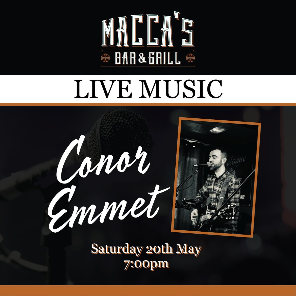 Tonight at 7:00pm we see the return of the fantastic Conor Emmet… he raised the roof in March and he’s back to repeat the job in style! 🎸 🎤 #livemusic #guinness #irishbar #prestwich #GuinnessTime #prestwichvillage