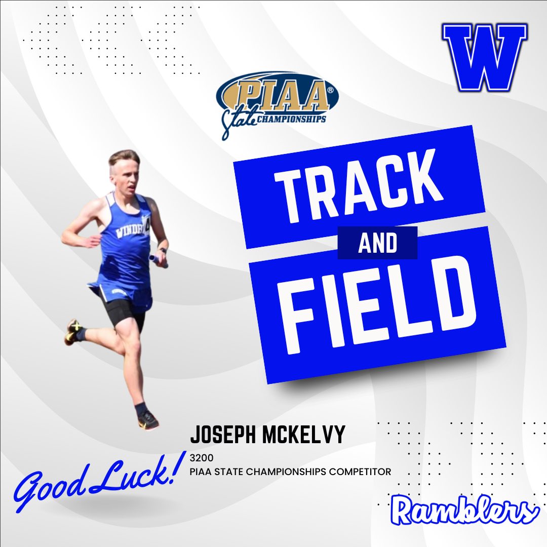 🏅 Best of luck to our student-athletes as they sprint towards glory at the PIAA Track and Field State Championships on May 27th! 🎉🏃‍♀️🏃‍♂️ Let your talents shine and make us proud! #PIAAChampionships #TrackAndField #WindberPride
