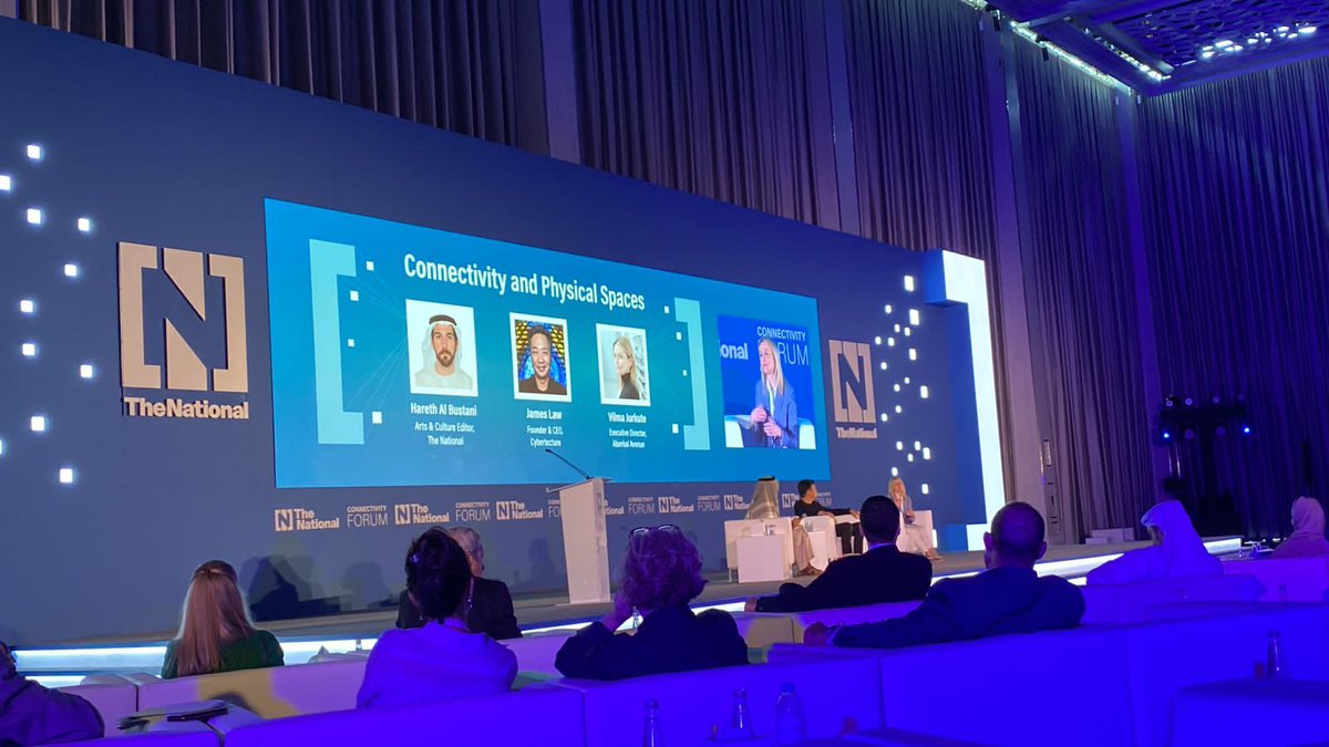 #TRENDS Research and Advisory (Dubai Office Sector) participated in The National Connectivity Forum, organized by The National newspaper in Abu Dhabi, to discuss the importance of #communication in #climate_action issues, #artificial_intelligence, the future of communications,