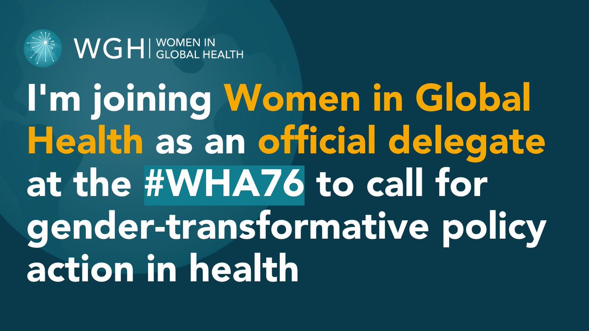 At #WHA76, I will be closely watching and demanding action from policymakers with @womeningh on:

☑️ Gender-equal leadership in health
☑️New social contract for women in health
☑️Gender responsive #PPPR
☑️#GenderUHC

👉 trello.com/b/2b0wAe88/wha…