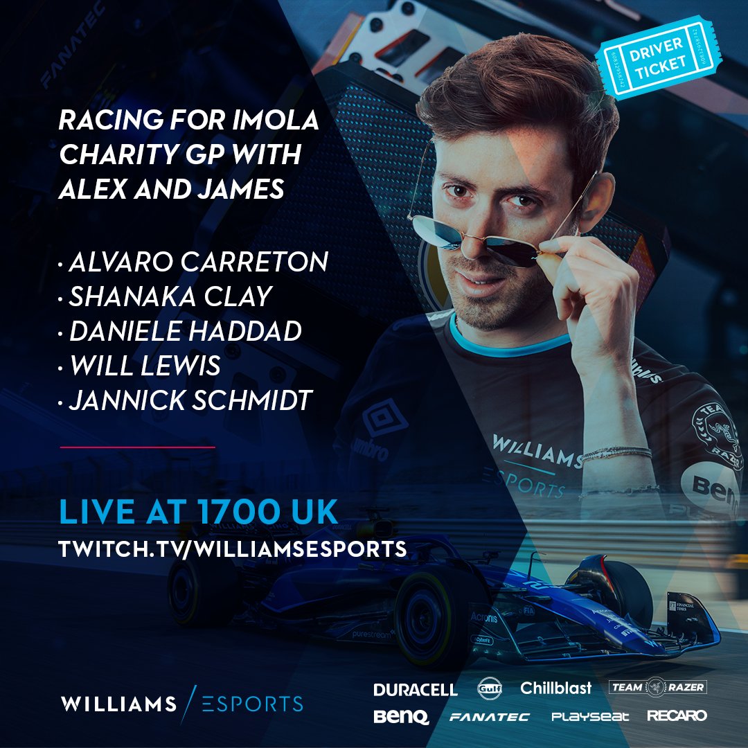 Williams Sim Racing (@williamsesports) on Twitter photo #ImolaGP | Williams Esports <a href="/EASPORTSF1/">EA SPORTS F1</a> drivers ✅
📺 twitch.tv/williamsesports
#WilliamsEsports <a href="/WilliamsRacing/">Atlassian Williams Racing</a> #ImolaGP | Williams Esports <a href="/EASPORTSF1/">EA SPORTS F1</a> drivers ✅
📺 twitch.tv/williamsesports
#WilliamsEsports <a href="/WilliamsRacing/">Atlassian Williams Racing</a>