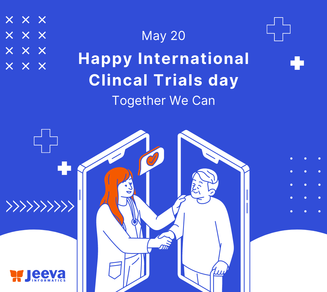 On this #InternationalClinicalTrialsDay, @Jeevatrials extends heartfelt appreciation for both researchers & patients who participate in #clinicaltrials. Let's encourage them to bring the best therapies expeditiously in the coming years.

#ICTD2023 #clinicalstudies #jeevatrials