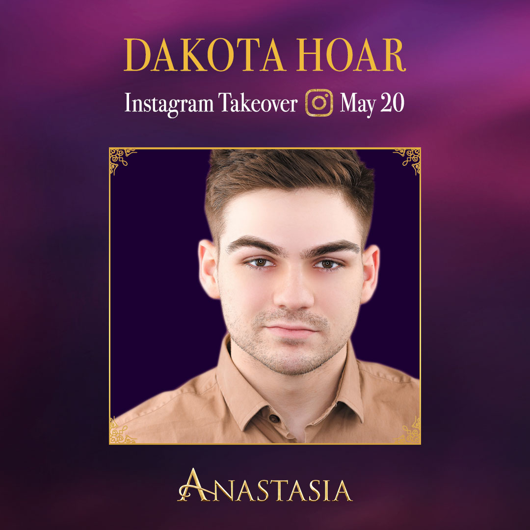 Anastasia Musical (@anastasiabway) on Twitter photo ⚠️Tune In Alert! ⚠️ Follow along for one final takeover as Dakota Hoar takes over our Instagram to give you a behind-the-scenes look at life on tour with #AnastasiaMusical during our final weekend of performances! Follow along at <a href="/AnastasiaBway/">Anastasia Musical</a> on IG! ⚠️Tune In Alert! ⚠️ Follow along for one final takeover as Dakota Hoar takes over our Instagram to give you a behind-the-scenes look at life on tour with #AnastasiaMusical during our final weekend of performances! Follow along at <a href="/AnastasiaBway/">Anastasia Musical</a> on IG!