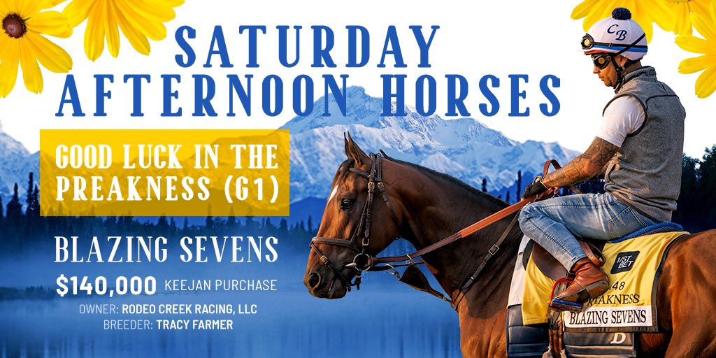Good luck to Denali sales grad Blazing Sevens and all connections in the G1 @PreaknessStakes today!

#denalisalesgrad #saturdayafternoonhorses #preakness #triplecrown
