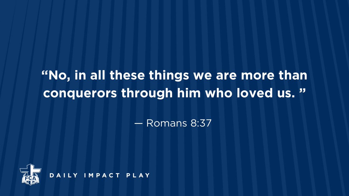 TheFCATeam's tweet photo. God has a plan for everyone and once you’ve discovered that plan, no one but you can stop it from coming to pass. Read about overcoming adversity and what it means to be victorious in Christ: https://t.co/HRgxKnfMtw. #DailyDevotional #TeamFCA https://t.co/zRz7Rnwh9L
