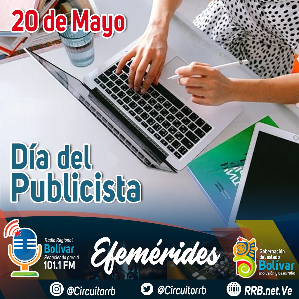 #20Mayo 🗓️ #Efemérides 
#DíaDeLaRadio
#DíaDelCronista
#DíaDelPublicista

#UniónYFuerzaYCooperación