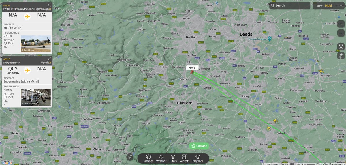 P7350 & AB910 both now showing: flightradar24.com/multiview/305d… #avgeek #aviation #haveglass
