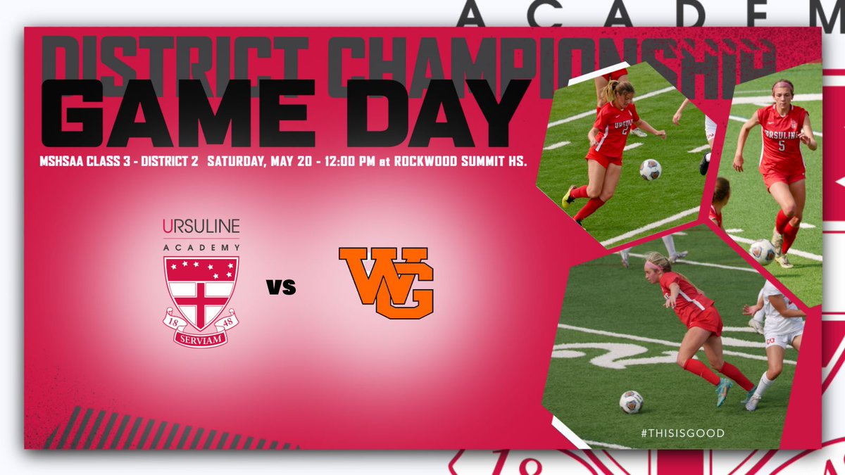 District Championship Game Day! Let's Go Bears! Get your digital tickets here. ⚽ #ursulineathletics #thisisgood
🎟️ loom.ly/VjjWU2w