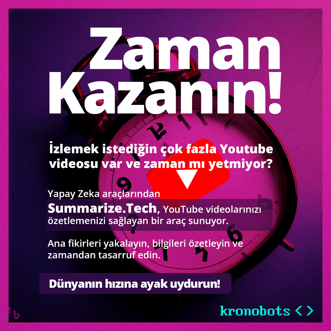 hakkibaris's tweet photo. İzlemek istediğin çok fazla Youtube videosu var ve zaman mı yetmiyor?

https://t.co/vF1hvuHAJi, YouTube videolarınızı özetlemenizi sağlayan bir araç sunuyor. 

Ana fikirleri yakalayın, bilgileri özetleyin ve zamandan tasarruf edin.  

Dünyanın hızına ayak uydurun!🚀 https://t.co/PrkgfVF2at