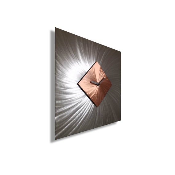 ElementsModern's tweet image. Large Square Wall Clock, Silver Clock, Copper etsy.me/3ltotwV #uniquewallclocks #clocksforwall #largewallclock #tableclocks @etsymktgtool