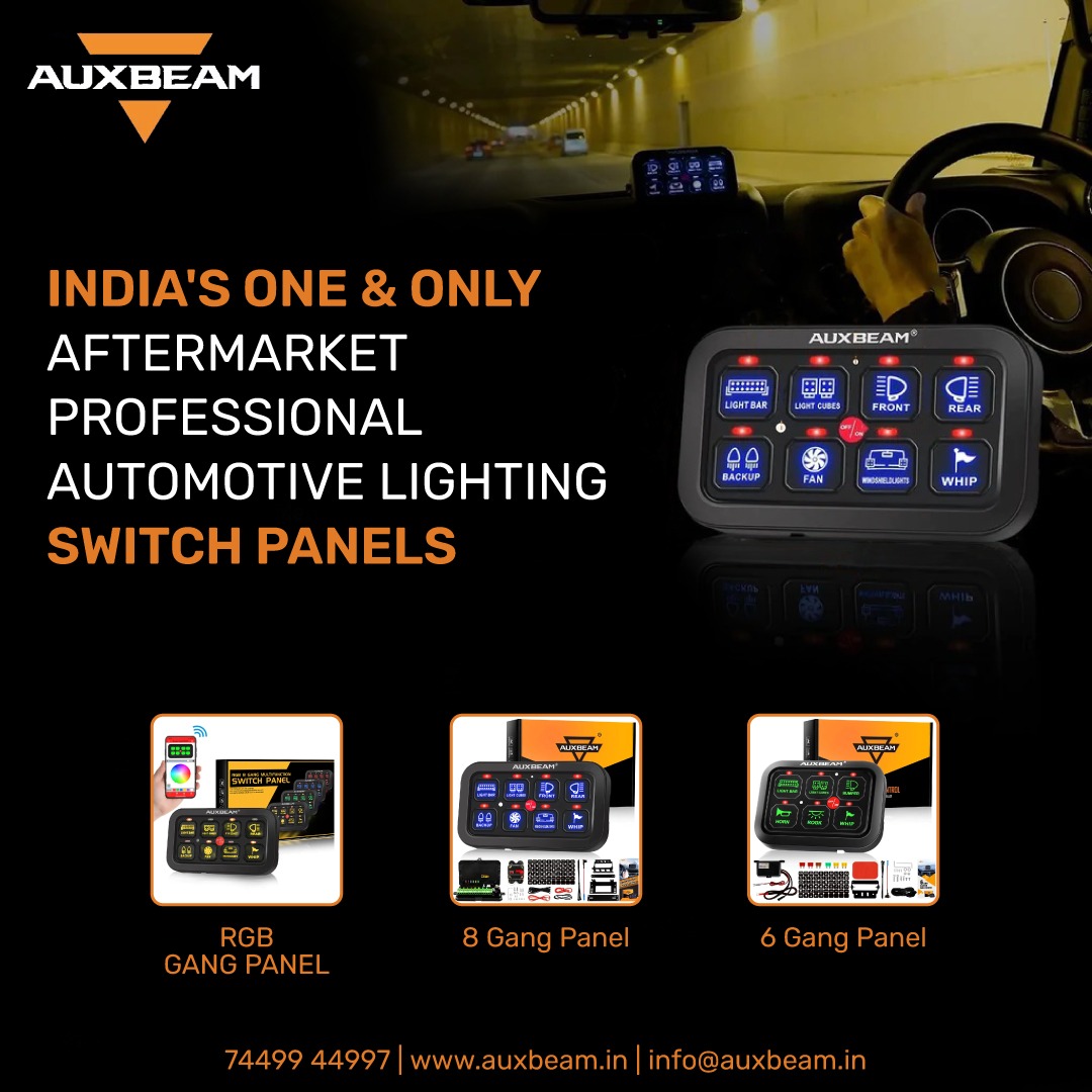 'Upgrade your ride with Auxbeam's aftermarket lighting switch panels, the ultimate choice for professional automotive enthusiasts in India.'
#Auxbeam #ProfessionalUpgrades #AftermarketSwitchPanels #EnhanceYourRide #AutomotiveEnthusiast #IndiaAutoScene #CustomizeYourCar