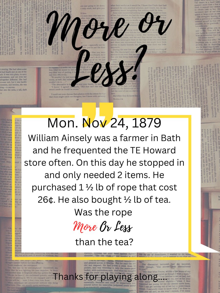 thebathmuseum's tweet image. #MoreOrLess Answer The rope cost more than the tea, which cost 25¢.