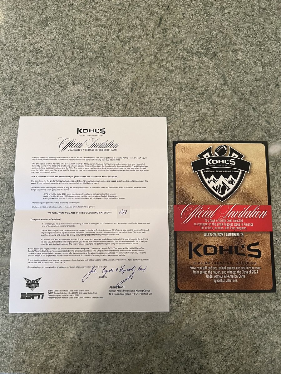 JackMorgese (@jack_sm15) on Twitter photo Thank you <a href="/KohlsKicking/">Kohl's Kicking Camps</a> for inviting me to “the biggest stage” in Tennessee for the national scholarship showcase in July. Cannot wait to compete again!! <a href="/EddieMish22/">Coach Eddie Mish</a> <a href="/tripleshoot/">James M Matsakis</a> <a href="/GeorgeMatsakis/">George Matsakis</a> <a href="/Coach_Matsakis/">Louie Matsakis</a> <a href="/PopeJohnLionsFB/">Lions Football</a> <a href="/CoachGaston_/">Dominique Gaston</a> <a href="/PUMP_scp/">pump_SCP</a> Thank you <a href="/KohlsKicking/">Kohl's Kicking Camps</a> for inviting me to “the biggest stage” in Tennessee for the national scholarship showcase in July. Cannot wait to compete again!! <a href="/EddieMish22/">Coach Eddie Mish</a> <a href="/tripleshoot/">James M Matsakis</a> <a href="/GeorgeMatsakis/">George Matsakis</a> <a href="/Coach_Matsakis/">Louie Matsakis</a> <a href="/PopeJohnLionsFB/">Lions Football</a> <a href="/CoachGaston_/">Dominique Gaston</a> <a href="/PUMP_scp/">pump_SCP</a>