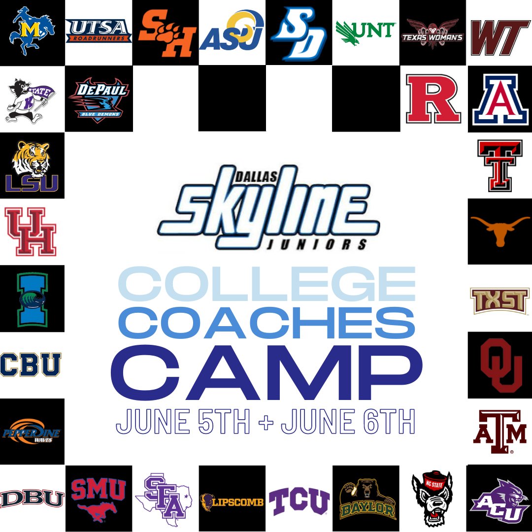 Updated Schools! 33 Universities already confirmed to attend our 2023 College Coaches Camp in Dallas June 5-6. Space is limited to signup early. Open to anyone 14-18 years old. $275 for 10 hour camp. Register online at... conta.cc/3rktNXw