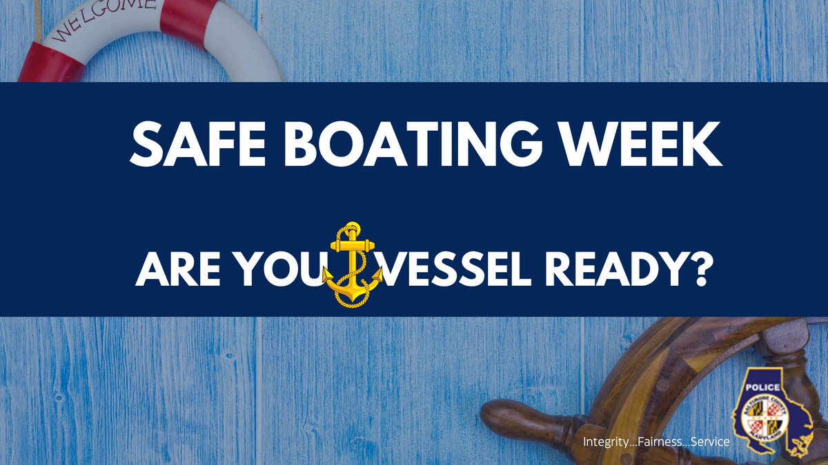 BaltCoPolice's tweet image. #Today is the start of #SafeBoatingWeek, a time to ensure your vessel is in shipshape. #BCoPD reminds you to have the following:  
-🔆💡Functioning navigational lights
- A sound device such as a horn 📯📣
 AND a backup one, such as a whistle or air horn. #safety