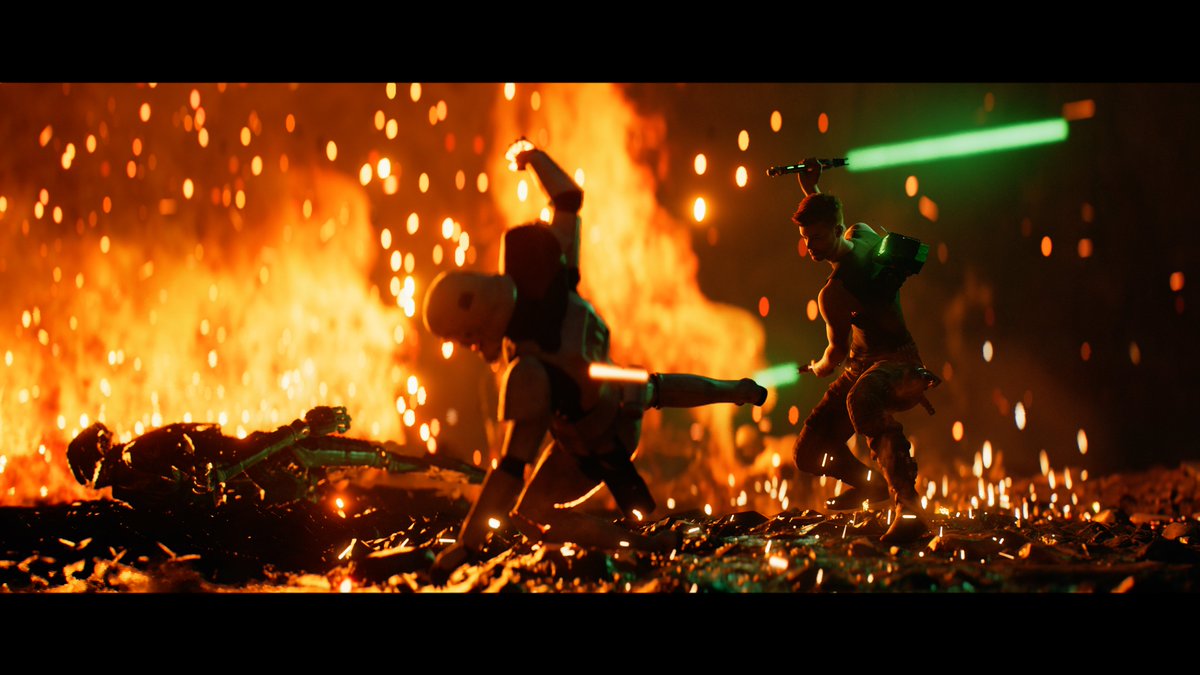 posts_ghost's tweet image. Through the fire.🔥 #VirtualPhotography #JediSurvivor