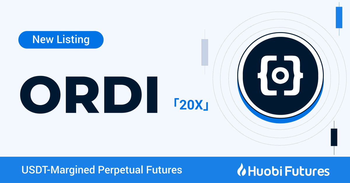 HTXFutures's tweet photo. New Perpetual  Listing 🚨 

#Huobi adds $ORDI to futures with up to 20x. The market goes live at the same time as spot listing.

Details:https://t.co/U23J4GM9rv https://t.co/xBaOjz0L4R