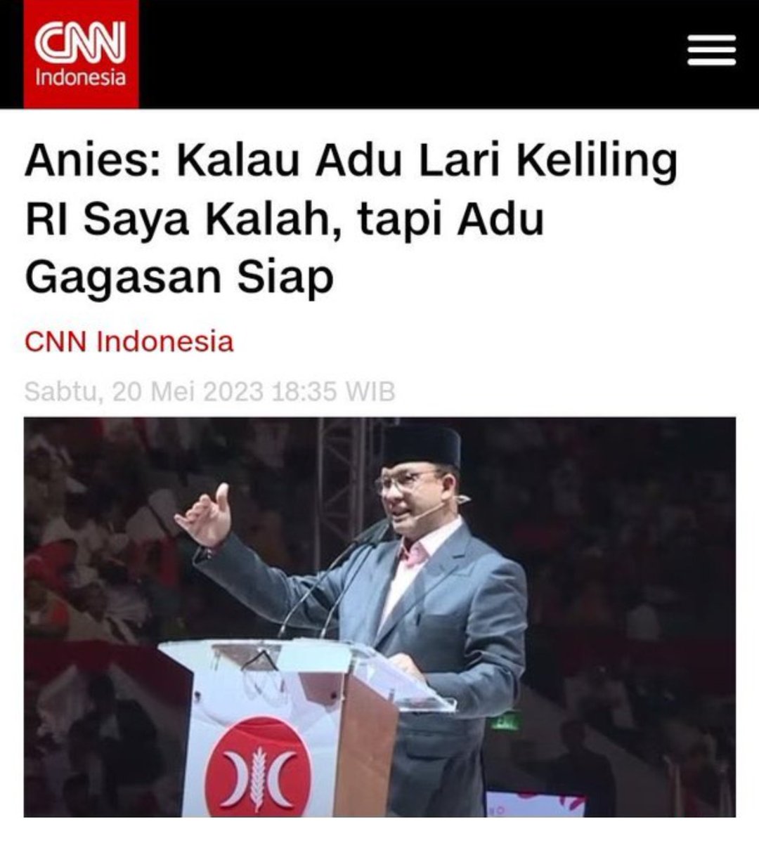 Saya pikir Mas Anies pasti akan menang dalam adu gagasan ini. Kuncinya ada pada kemampuannya memisahkan antara gagasan dengan implementasi. Dengan keunggulan itu, ribuan gagasan dapat beliau lontarkan tanpa harus bersusah payah memikirkan cara menerapkannya.
Bravo, Mas Anies!!