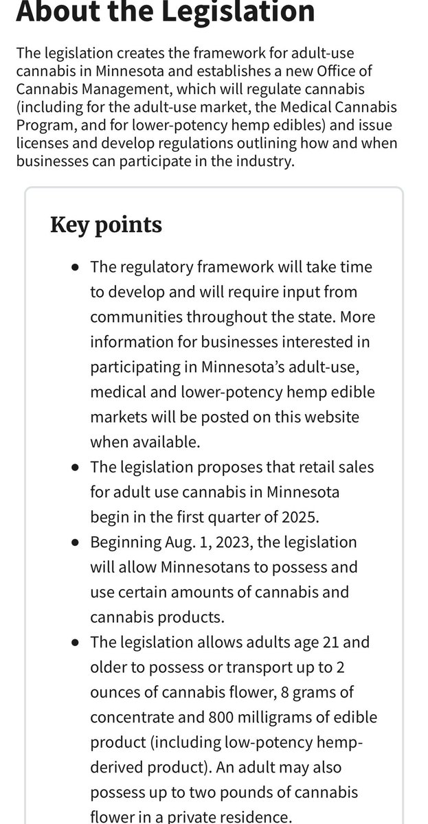 itsror9's tweet photo. The bill to legalize cannabis for adult-use was passed ~12 hours ago.
The Minnesota Office of Cannabis Management website is already live.
https://t.co/T43ghSdD5L
#LegalizeMN https://t.co/ZqnZqSnIJg