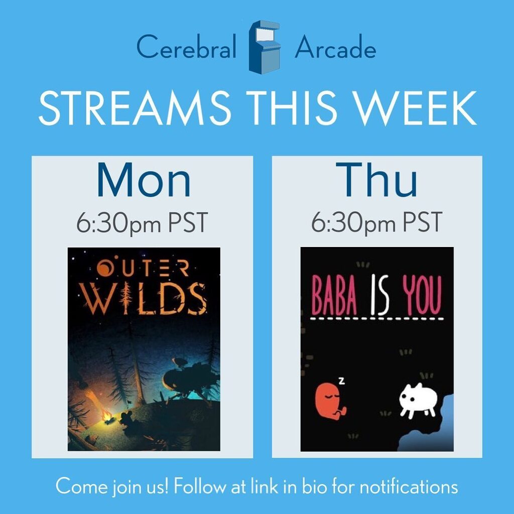 CerebralArcade's tweet photo. We’re coming out of hibernation and returning to streaming this week. Come join us! https://t.co/Z9PNTEseTj https://t.co/kipod431C3