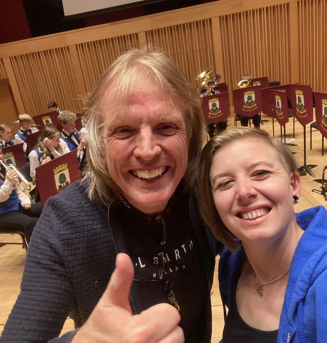 It’s always a great day discovering someone doing wonderful things and giving their time, enthusiasm and skills to young brass players, that person is Abie Evans ex pupil,  do amazing work with Lions Brass 4 Youth in WSM, an honour to have them as my guest at a recent concert.