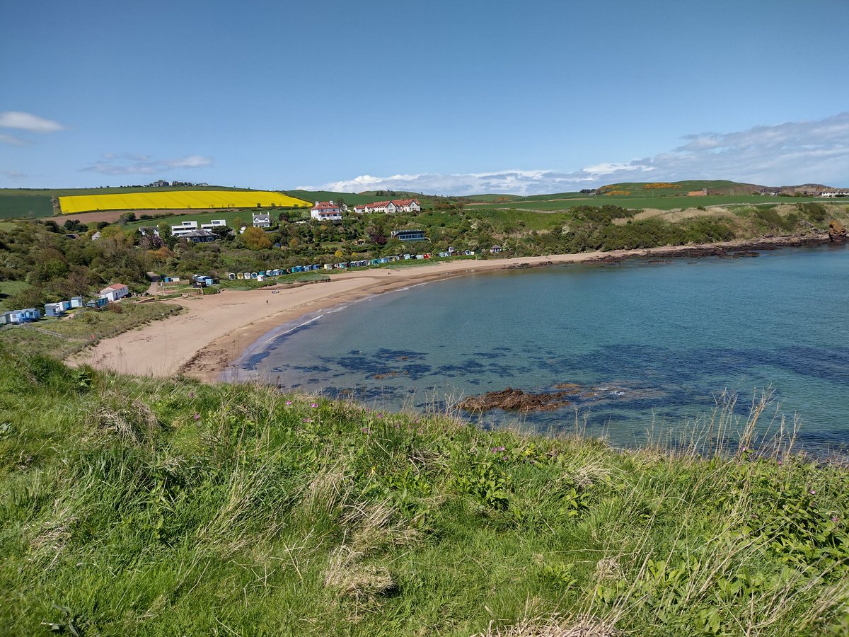 DerekRKing2's tweet photo. A beautiful day at #Coldingham #Scotland , @JulieKusma and me.
Just look at the colour of the crystal clear blue sea, but no match for her eyes. https://t.co/qcCG4KvIgv