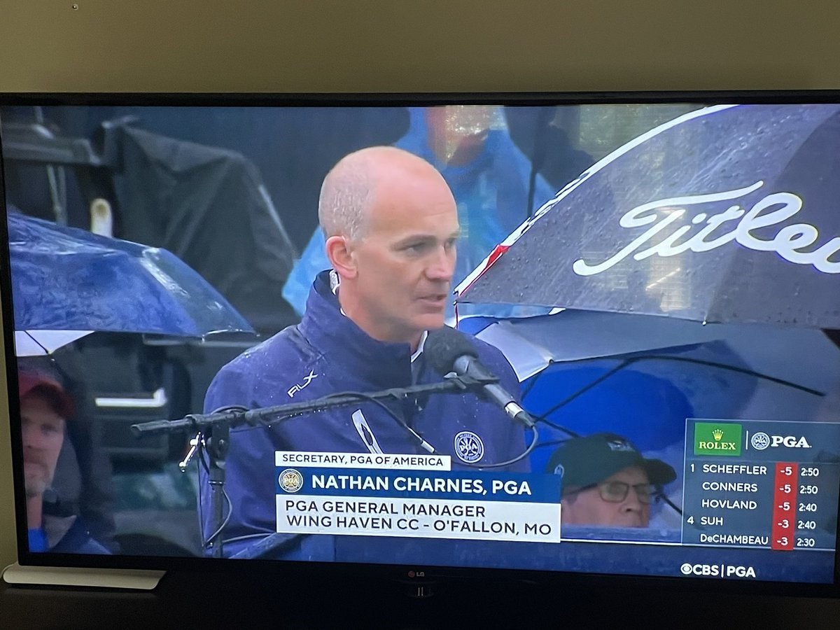 It’s neat to see Evansville native <a href="/NathanCharnes/">Nathan Charnes, PGA</a> calling the first tee at the <a href="/PGAChampionship/">PGA Championship</a> today. I played high school golf with Nathan. Well done sir!