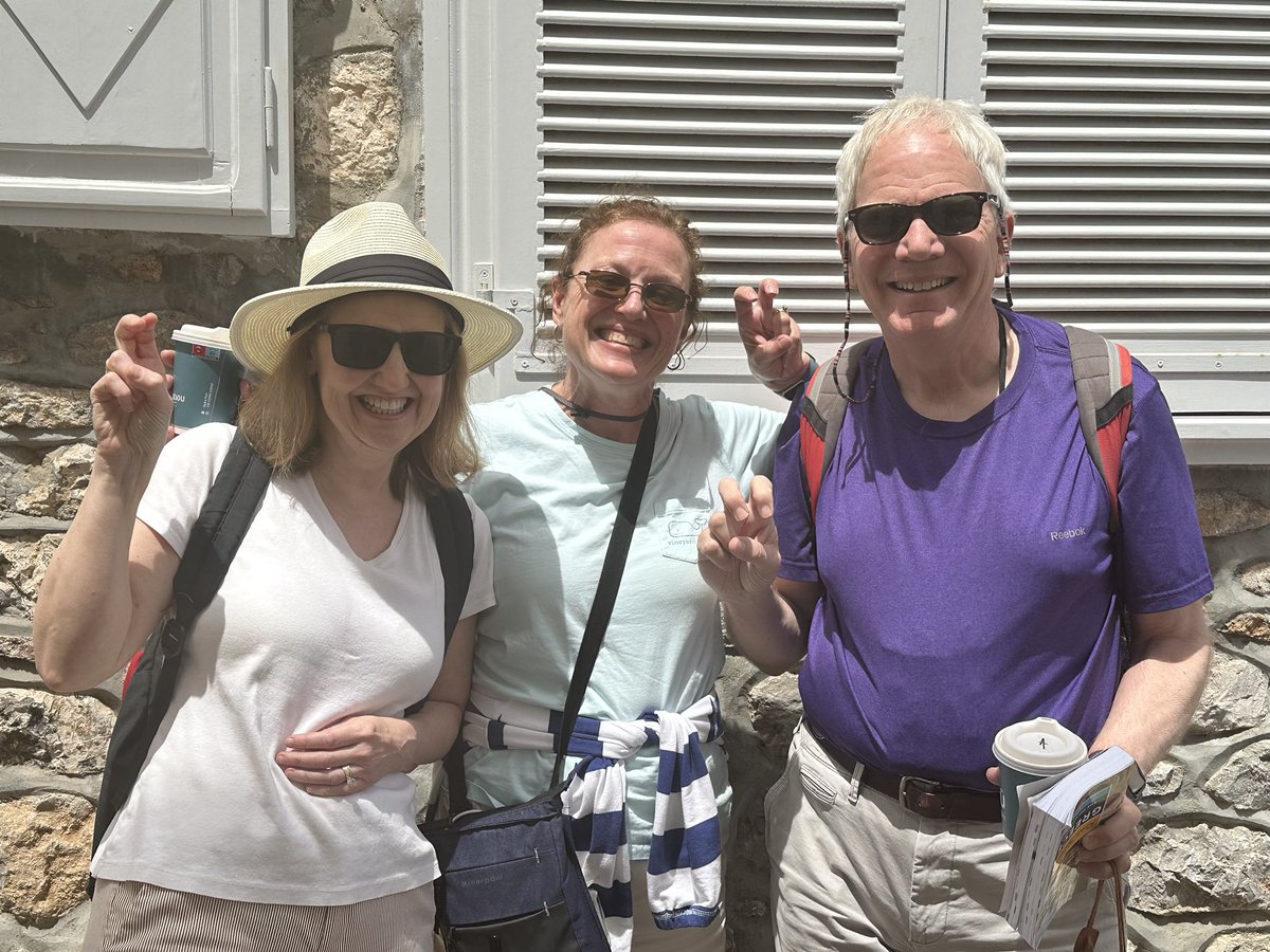 Jennifer ran into former Fort Worth neighbors of ours, Mark Thielman and Betty Arvin on Hydra Island, Greece. What are the odds?! Go Frogs! ⁦<a href="/TCU_Athletics/">TCU Athletics</a>⁩ ⁦<a href="/ForsythJenn/">Jennifer Forsyth</a>⁩