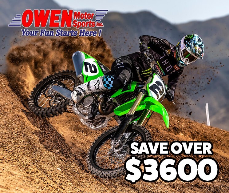 OwenMtrSprts's tweet photo. KX450 SAVINGS AT OWEN MOTOR SPORTS !!
Now is the time and we have your new 2023 KX450 in stock and you can save over $3600 right now at Owen Motor Sports.  With more Supercross and Motocross championships than any other manufacturer, the KX™ name is synonymous with winning. … https://t.co/DF0dYQuL8h