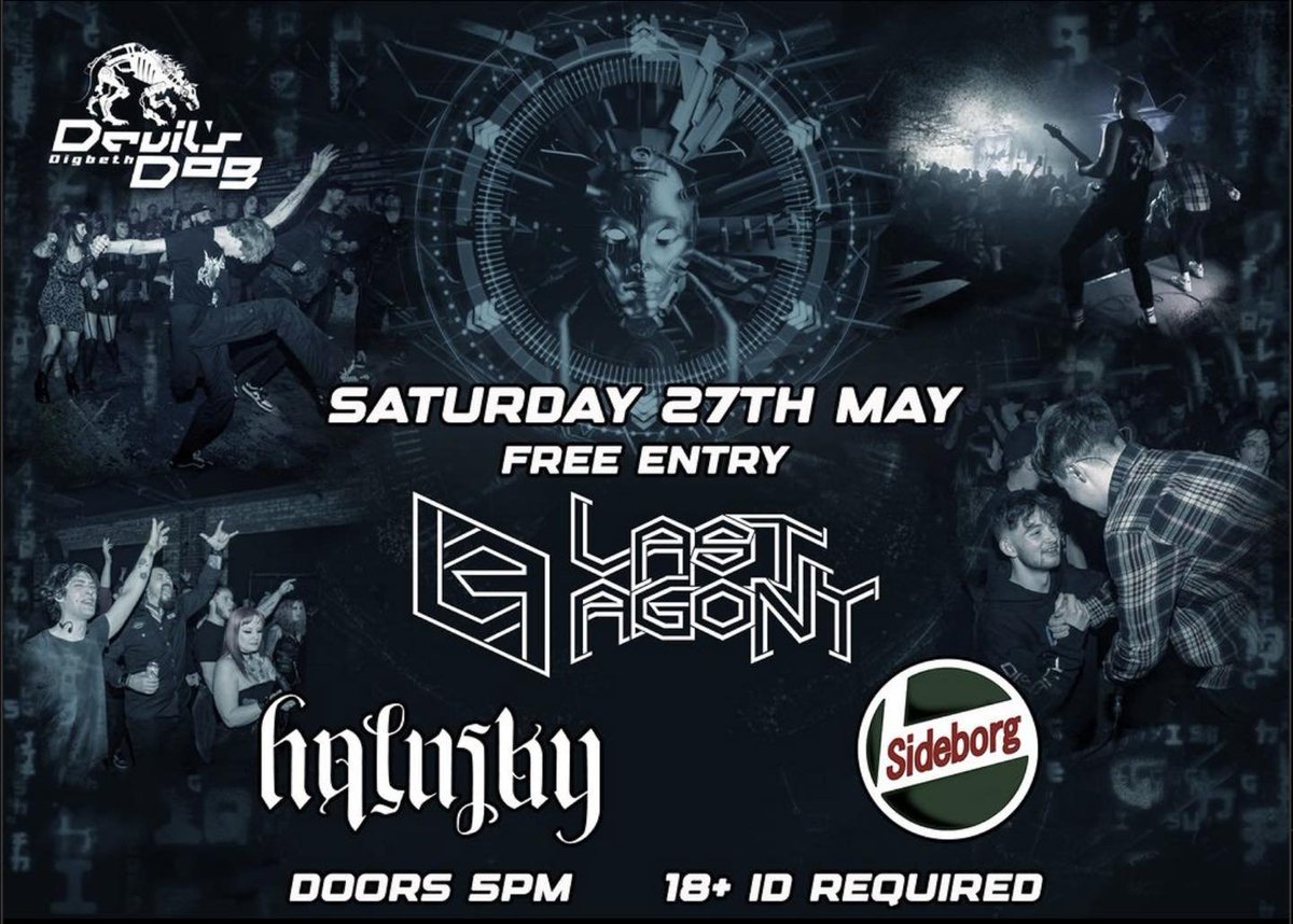 Redditch Takeover at Devils Dog! I think so! 

Next Saturday we'll be joining our friends <a href="/Haluskyband/">Halusky</a> and Sideborg for our first show at the brand new Digbeth venue! 

#metal #localmusic #localband #Birmingham #devilsdog