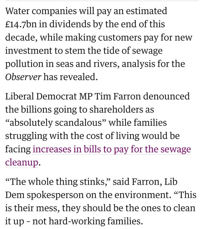 StreetTreck's tweet image. ♻️ The #wholething #stinks’: #UK #waterfirms to #pay £15bn to #shareholders as #Customers foot #sewagebill

#Sewage #StreetTreck🛤️
theguardian.com/money/2023/may…