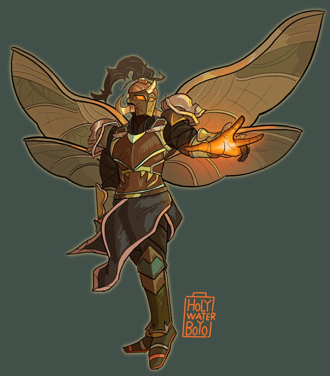 HolyWaterBoyo's tweet image. A commission for my DM.
He fooled me into making art for an NPC we'd yet to meet. 
#DnDcharacter #dndart