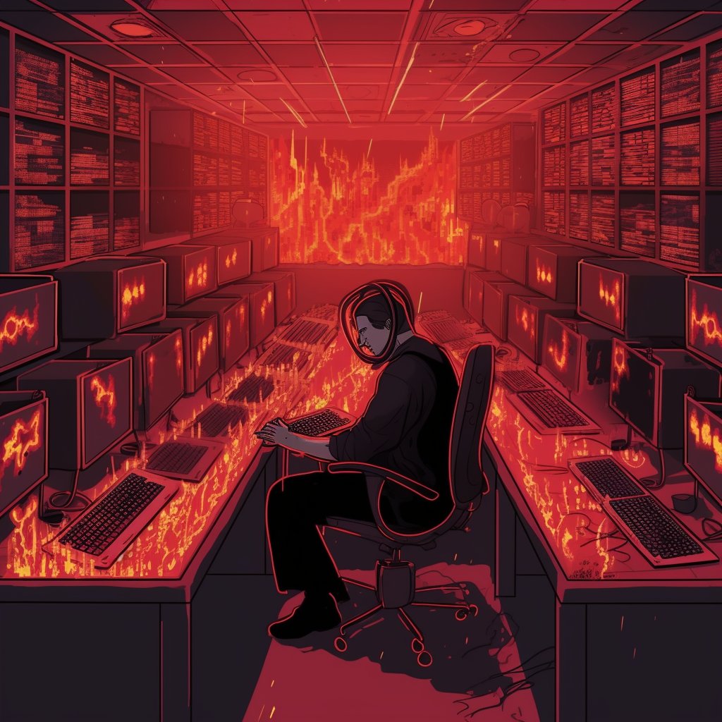 scary_ai_art's tweet photo. This is Fine 

#AIart #programming #codinglife #midjourney #horrorcoding https://t.co/FIikkjlE4x