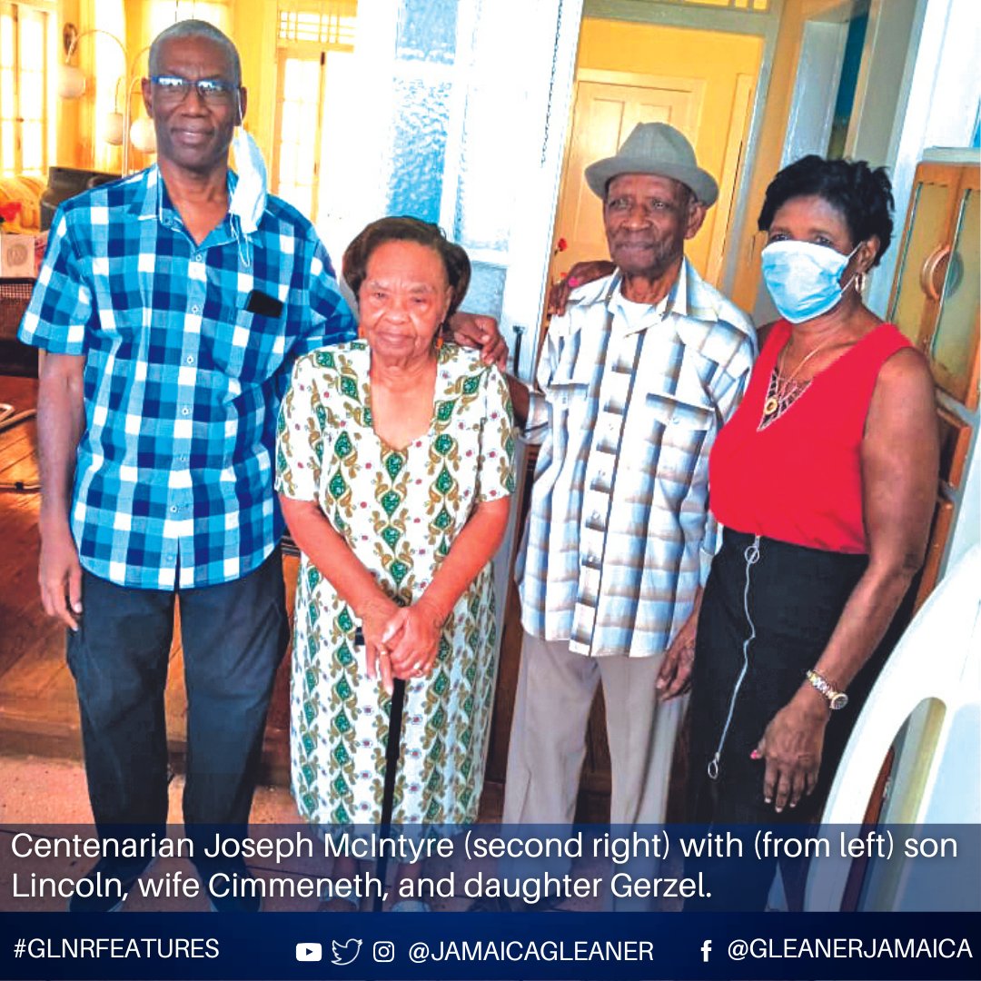 Jamaica Gleaner on Twitter "Joseph McIntyre, a centenarian from
