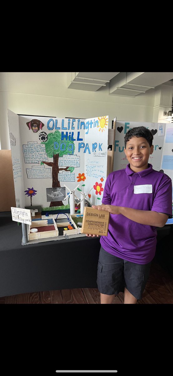 jordangarner95's tweet photo. So proud of this group for all their hard work on Ollieingtin Hill Dog Park! They took home the “Comprehensive Constructor” award at the Design LAB exhibit today. And special shout-out to my student who represented his group! #WEareLakota @LakotaUnion @LakotaGifted https://t.co/nukFOtC6Yo
