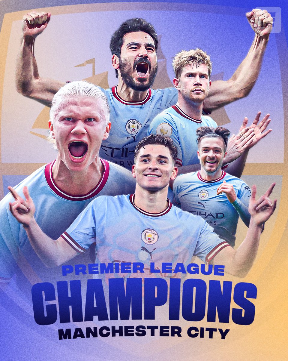MANCHESTER CITY ARE THE 2022-23 PREMIER LEAGUE CHAMPIONS 🏆

THEIR FIFTH PL TITLE IN SIX YEARS 🤯
