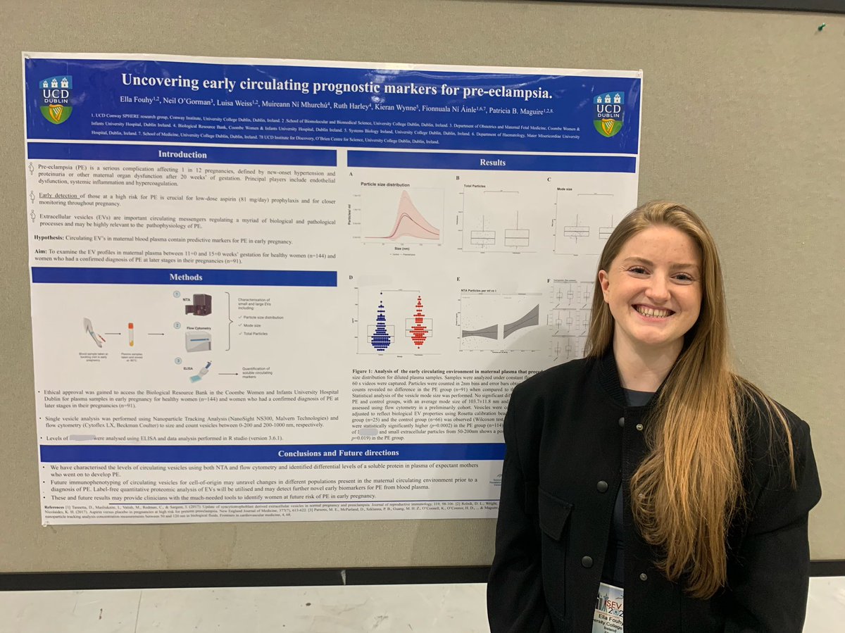 Excited to be here at #ISEV2023 in Seattle! Come visit my poster this evening at PS09.4 to see our work on uncovering early circulating markers in preeclampsia🤰 

@IsevComms <a href="/IsevOrg/">ISEV</a> <a href="/ConwaySPHERE/">UCD Conway SPHERE</a> <a href="/AIPREMie/">AI_PREMie</a>