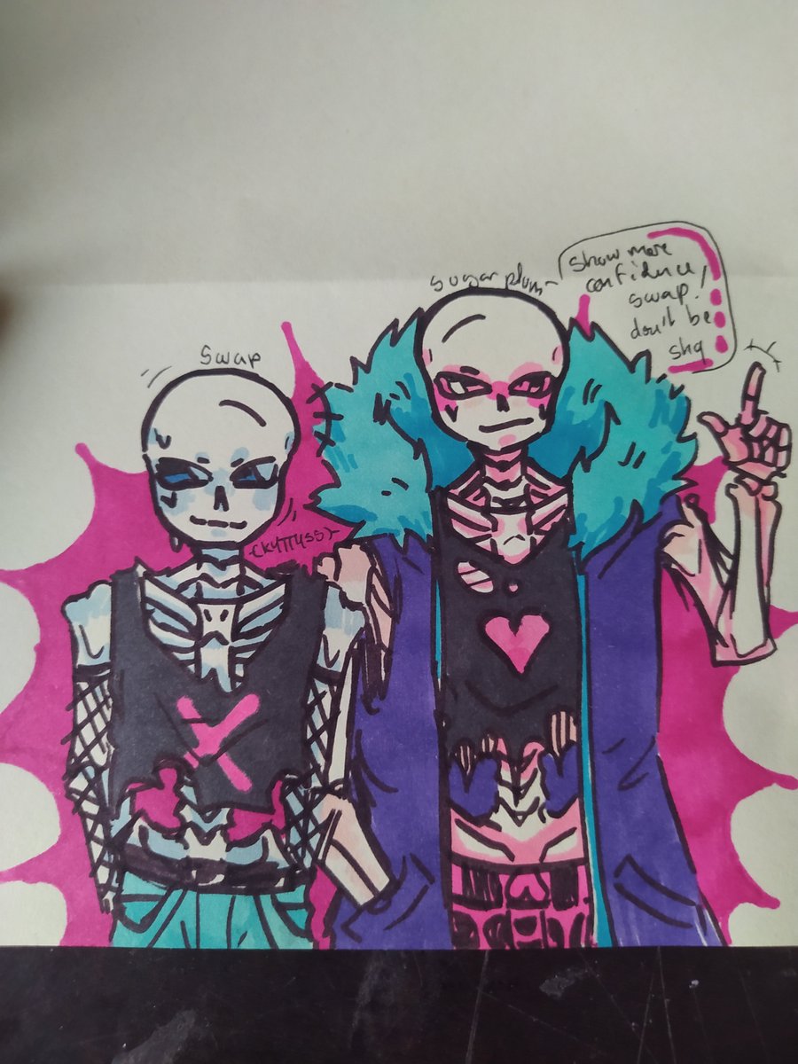 _Kyttyss_'s tweet photo. Swap and lust 

#undertale #undertaleAU #undertaleFanart #underswap #undertalefandom #underlust #art #artwork #fanart https://t.co/KdjfOPcoJw